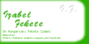 izabel fekete business card